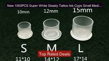 New 1000PCS Super White Steady Tattoo Ink Cups Small Medium La... -- Hot Deal 2026 | Limited Offer!