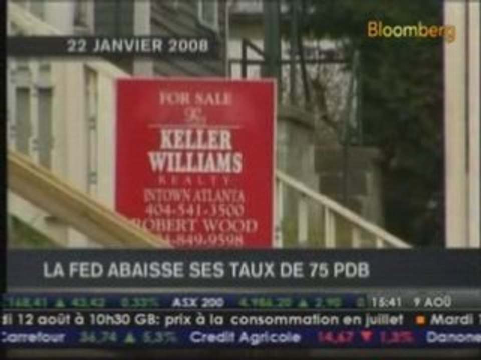 Bourse - Effet Subprime - 2007-2008
