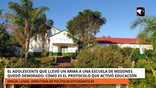 El adolescente que llevó un arma a una escuela de Misiones quedó demorado y allanaron su casa