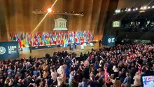 L'arrivée du pape Léon XIV à l'Unesco