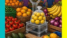Hombre finge pesar frutas y verduras sin usar báscula y el video se vuelve viral