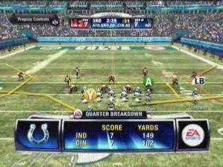 Madden 09 Bengals vs Colts 3rd Quarter