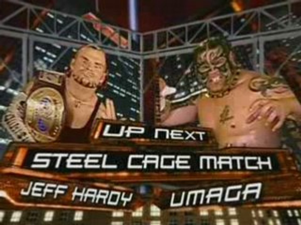 Raw 07-01-2008 - Steel Cage Match - Jeff Hardy vs Umaga