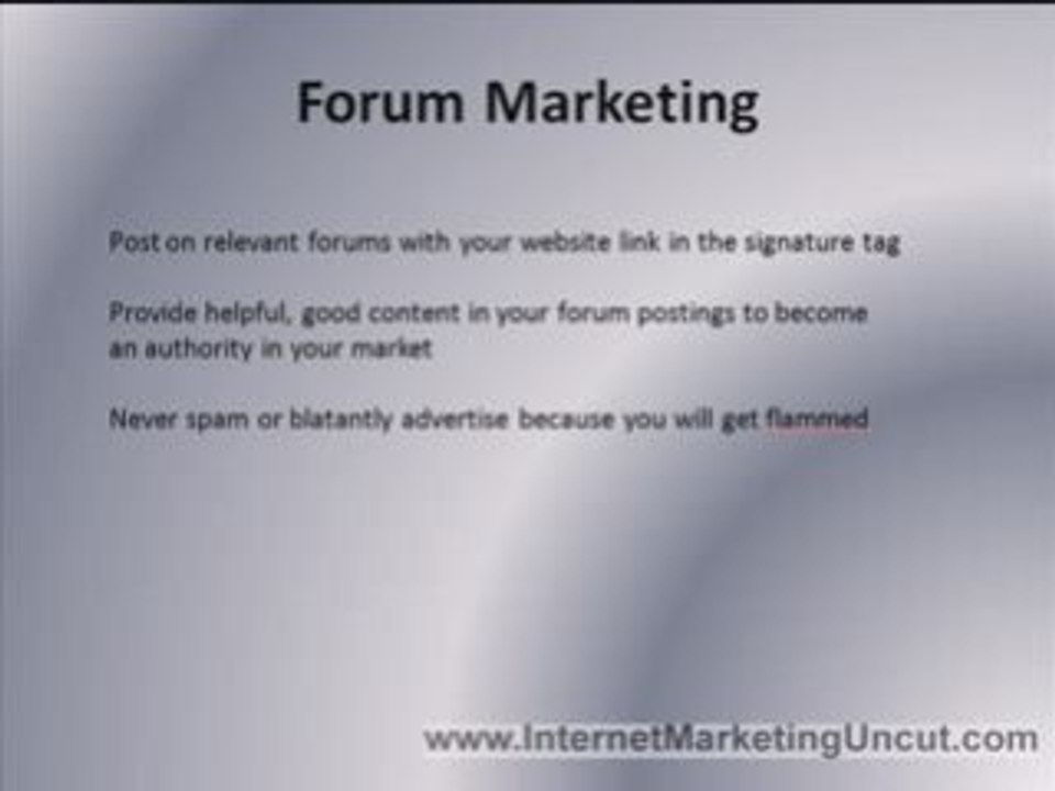 Internet Marketing Uncut Traffic Secrets