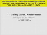 Killer New Video Marketing System For Newbies