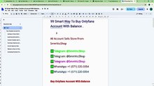 Smart Way! To Buy Onlyfans Account With ~Balance In,,,