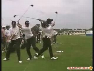 Padraig Harrington swing Hockey façon Happy Gilmore