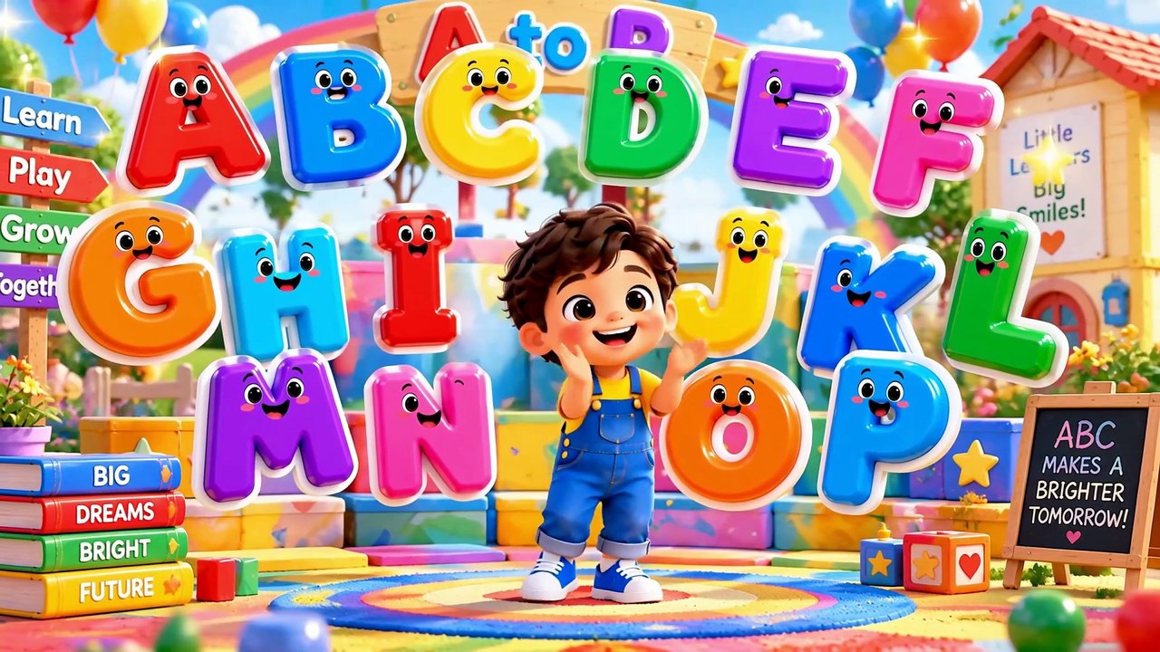 ABC Song for Kids | Learn A to Z with Words | Alphabet Song for ...