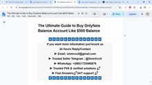 14 Sites to Buy OnlyFans Account With Balance Reddit: Important Things to Know