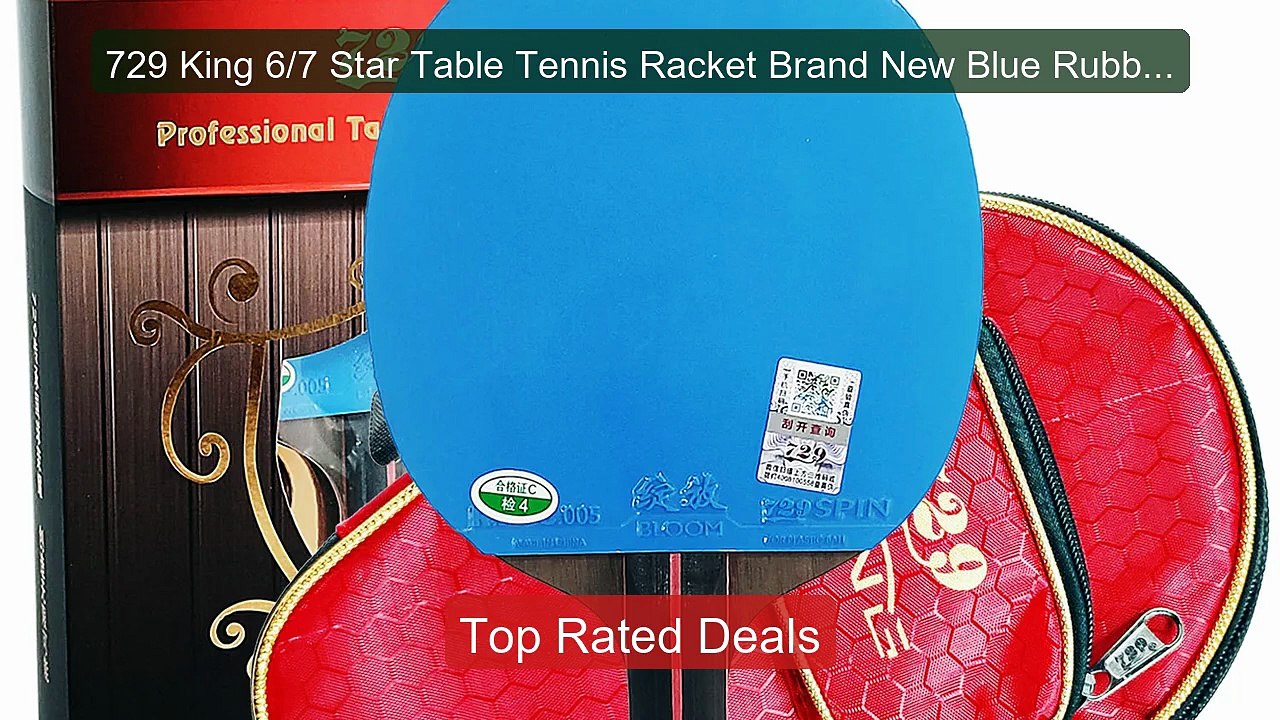729 King 6/7 Star Table Tennis Racket Brand New Blue Rubber St ...