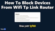 How to block devices from wifi tp link router (Step by Step)