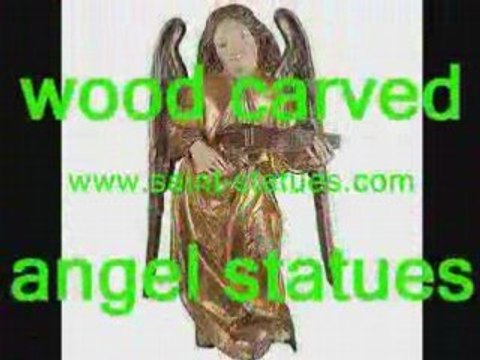 Cherub garden statues wood carved & handcrafted!