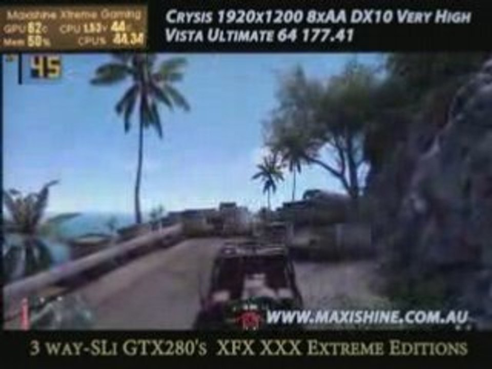 GTX280 en Tri-SLI-Crysis-Gameplay1920x12008xAA
