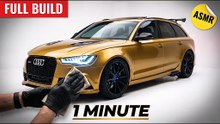Watch this stunning Titanium Gold Audi RS6 Avant get a complete transformation in just 1 minute! 🚗✨