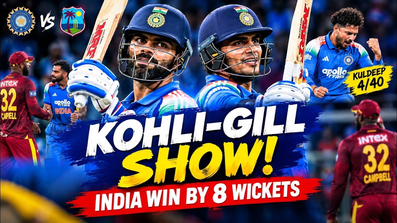 IND vs WI Highlights: Kohli & Gill Centuries Power India to 8-Wicket Win | Cricket News