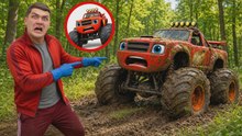 On a retrouvé le camion BLAZE abandonné après un crash incroyable ! Les Monster Machines en danger !
