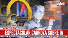 Impresionante carroza estudiantil lanzó dura crítica a la IA y a las redes sociales