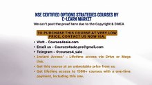 Courses4sale.com — NSE Certified Options Strategies courses by e-learn market