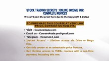 Courses4sale.com — Stock Trading Secrets : Online Income For Complete Novices