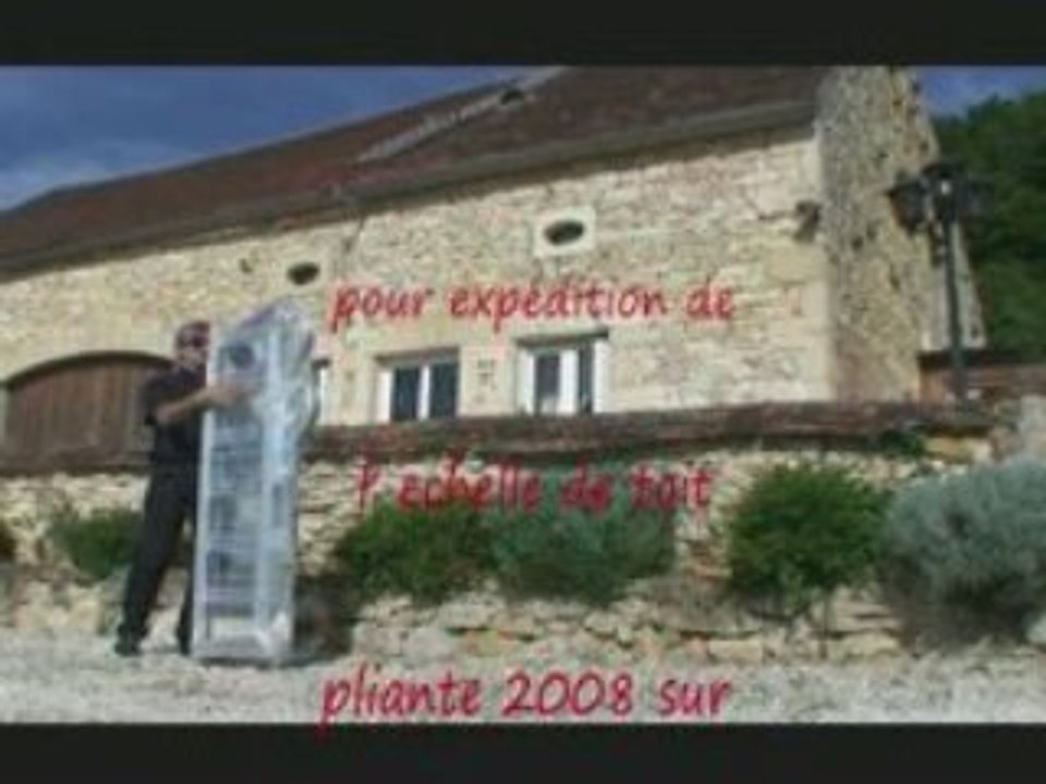 Echelle de toit pliante 2008 et ses dimension du colis