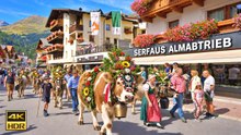 Serfaus, Austria – Almabtrieb Cattle Drive from the Alps | Traditional Tyrolean Village Event in 4K