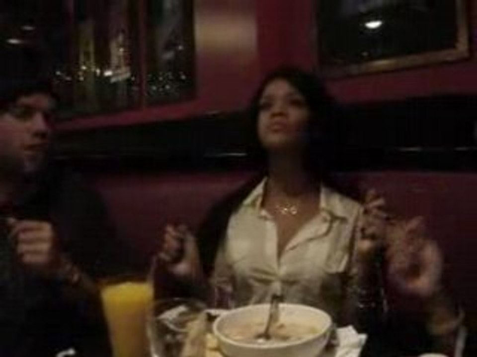 Rihanna Crank Dat Soulja Girl @ A Dinner