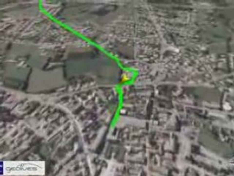 Trail Lannemezan vers golf vue aérienne