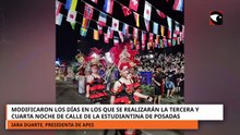 Modificaron los días en los que se realizarán la tercera y cuarta noche de la Estudiantina posadeña
