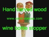 Decorative bottle stoopers wooden, carved & handcrafted!