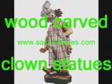 clown art wood carved & completely handcrafted!