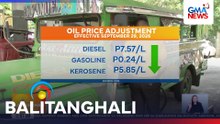 Oil price adjustment (effective September 29, 2026) | Balitanghali