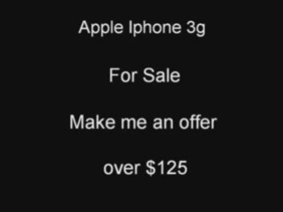 Apple Iphone 3G for Sale Apple Iphone Unlocked Iphone Unlock video