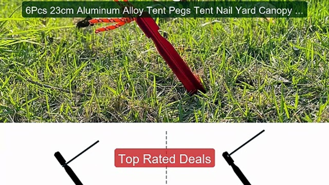 6Pcs 23cm Aluminum Alloy Tent Pegs Tent Nail Yard Canopy Garde... -- Best Buy 2026 | Great Quality!