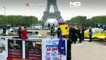 França: bombeiros protestam na Torre Eiffel por mais meios