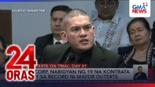 GenCorp, nabigyan ng 19 na kontrata batay sa record ni Mayor Duterte | 24 Oras