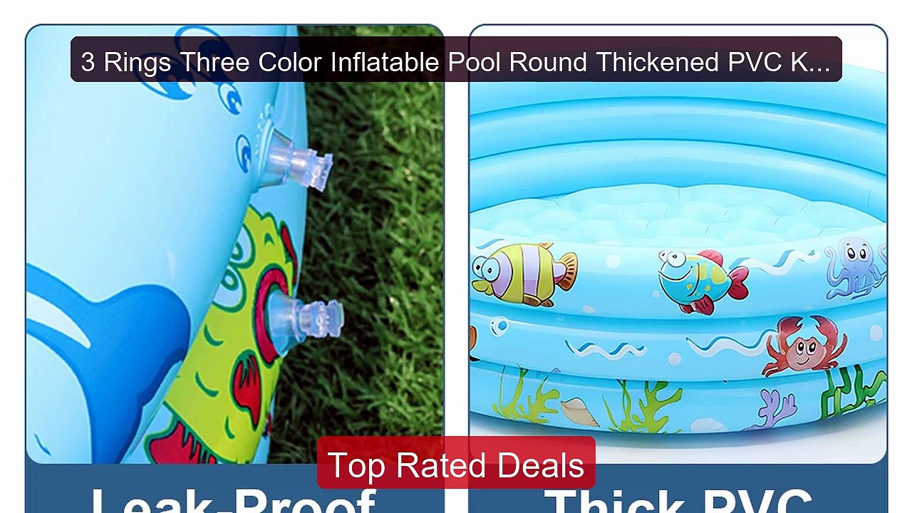 3 Rings Three Color Inflatable Pool Round Thickened PVC Kids ...