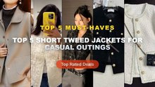 Top 5 Short Tweed Jackets For Casual Outings: Top 5 Best Sellers - Spring Autumn Women Tweed Jacket Round Neck Woolen Te...