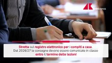Stretta sul registro elettronico per i compiti a casa