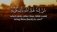 ﴿ قُلْ أَرَأَيْتُمْ إِنْ أَخَذَ اللَّهُ سَمْعَكُمْ وَأَبْصَارَكُمْ وَخَتَمَ عَلَىٰ قُلُوبِكُمْ ﴾