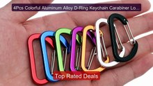 4Pcs Colorful Aluminum Alloy D-Ring Keychain Carabiner Lock Bu... -- Hot Deal 2026 | Limited Offer!