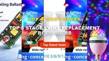 Cheap & Best Top 5 Stage Light Replacement Beam Bulbs Unboxing & Review - Multicolor Stage Effect Lighting Atmosphere Ro...