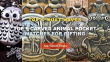 Top 5 Carved Animal Pocket Watches For Gifting: Top 5 Best Sellers - Steampunk Vintage Bronze Quartz Pocket Watch Animal...