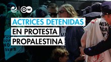 Actrices detenidas en protesta propalestina