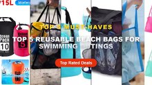 Why Everyone Is Buying Top 5 Reusable Beach Bags For Swimming Outings - Multicolor Swimming Large Mesh Beach Bag, Sand A...