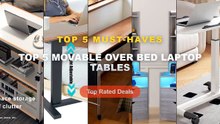 Cheap & Best Top 5 Movable Over Bed Laptop Tables Unboxing & Review - Overbed Table Adjustable Height Over The Bed Hospi...