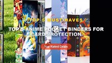 Top 5 Anime Pocket Binders For Card Protection: Top 5 Best Sellers - 400pcs Large Capacity Naruto Card Album 4 grid Cort...