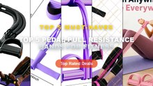 Why Everyone Is Buying Top 5 Pedal Pull Resistance Bands For Fitness - 6 Tube Resistance Band Trainer Pink Sit Up Assist...