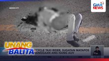 Motorcycle taxi rider, sugatan matapos makabanggaan ang isang AUV | Unang Balita