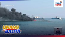 Motorized vessel o jungkong, nagliyab sa dagat | Unang Balita