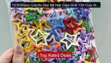 10/30/50pcs Colorful Star BB Hair Clips Girls Y2K Cute Star Ba... -- Hot Deal 2026 | Limited Offer!